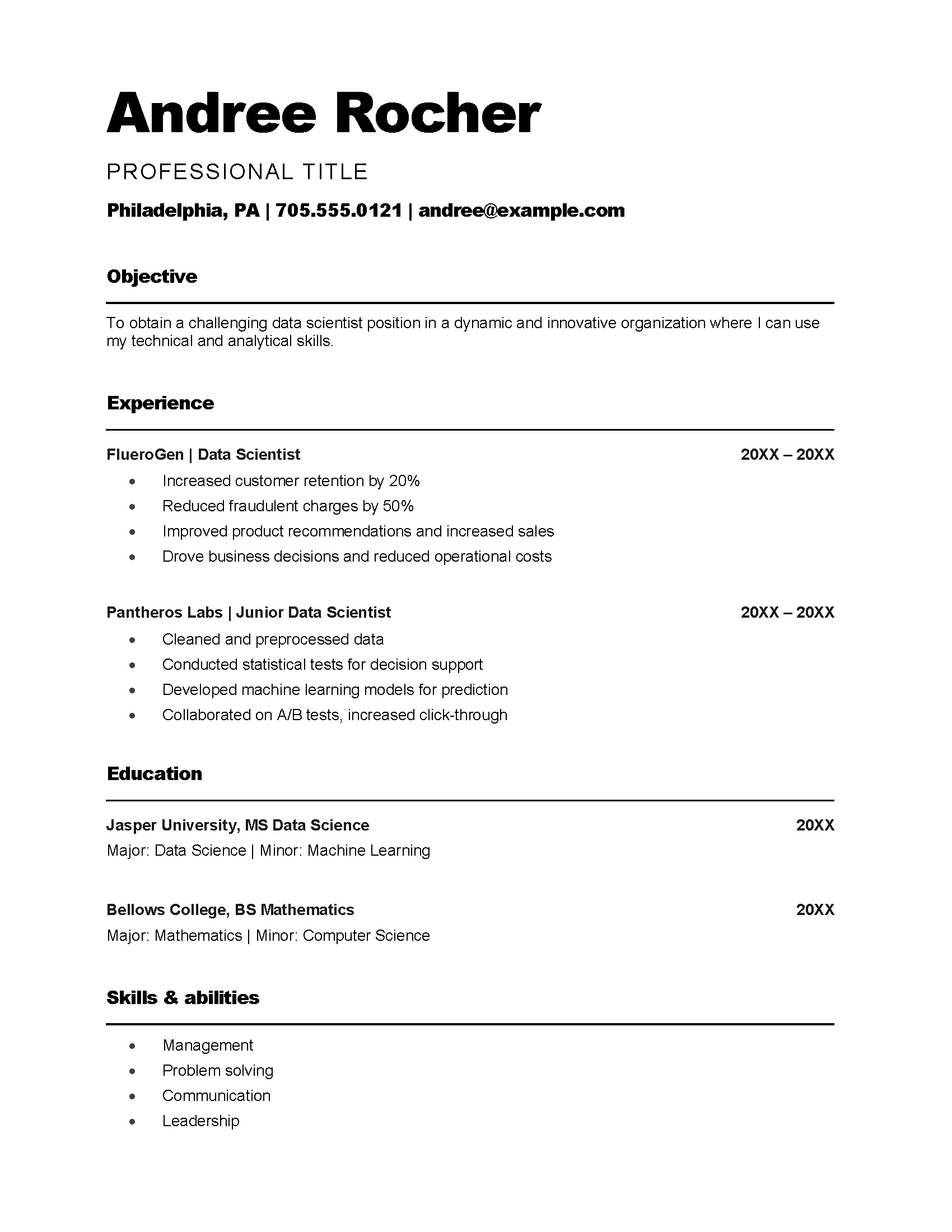 ATS Bold Classic Resume